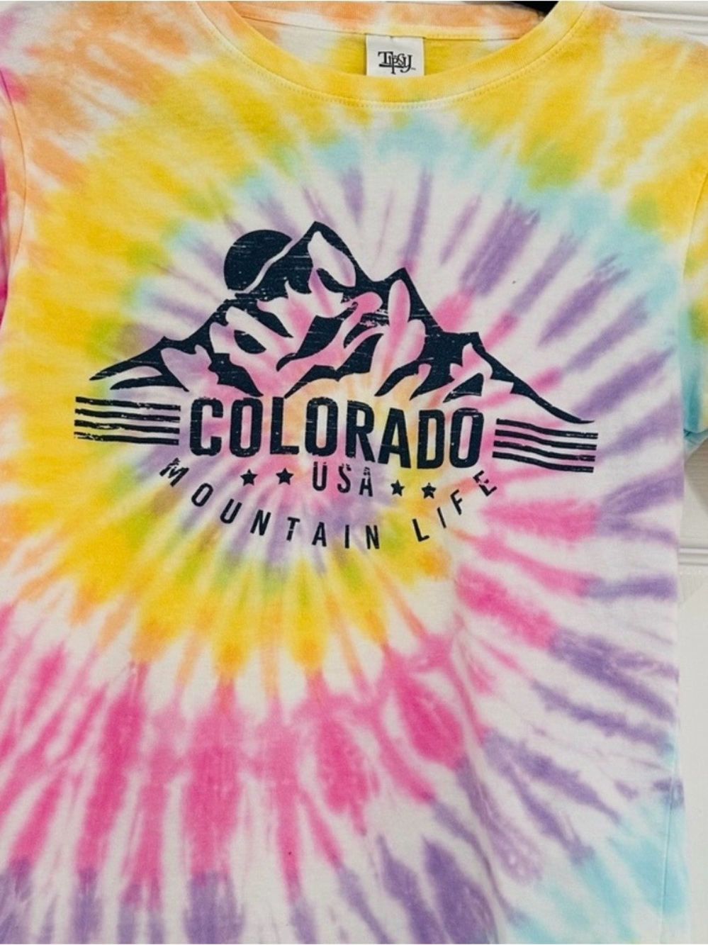 Colorado Mountain Life Tie-Dye Short Sleeve Tee - Multi